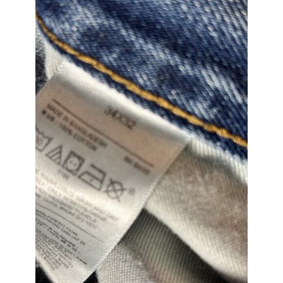 Men’s Old Navy Loose/Ample 34x32 Dark Wash Blue Denim Jeans 100% Cotton NWT - Picture 2 of 5